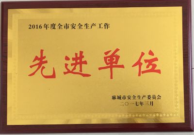 2016年全市安全生產(chǎn)先進(jìn)單位